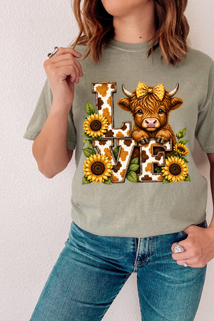 Little Highland Love Comfort Colors Adult Ring-Spun Cotton Tee