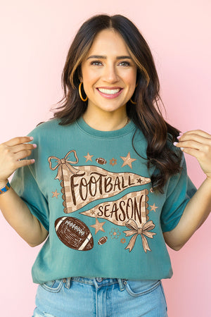 Football Season Doodle Comfort Colors Adult Ring-Spun Cotton Tee