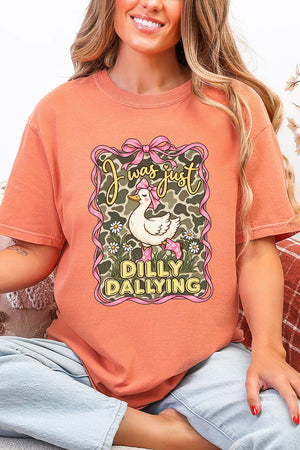 Dilly Dallying Camo Goose Comfort Colors Adult Ring-Spun Cotton Tee