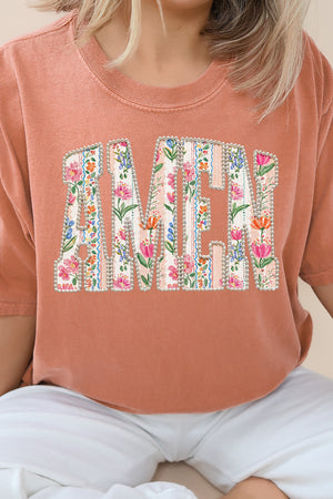 Pearls & Petals Amen Comfort Colors Adult Ring-Spun Cotton Tee