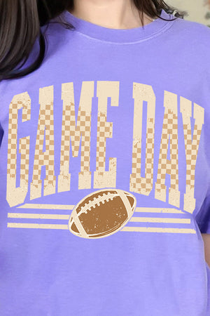 Checkered Taupe Game Day Comfort Colors Adult Ring-Spun Cotton Tee