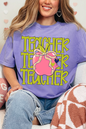 Apple For The Teacher Comfort Colors Adult Ring-Spun Cotton Tee