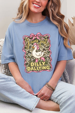 Dilly Dallying Camo Goose Comfort Colors Adult Ring-Spun Cotton Tee