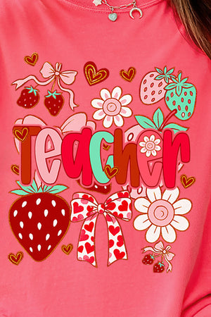 Berry Sweet Teacher Comfort Colors Adult Ring-Spun Cotton Tee