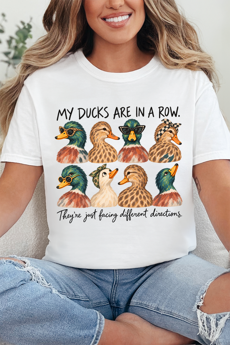 Ducks In A Row-Ish Comfort Colors Adult Ring-Spun Cotton Tee