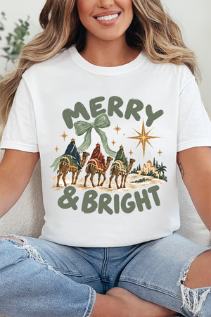 Three Kings Merry & Bright Comfort Colors Adult Ring-Spun Cotton Tee