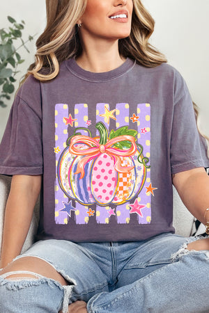 Pretty Patchwork Pumpkin Comfort Colors Adult Ring-Spun Cotton Tee