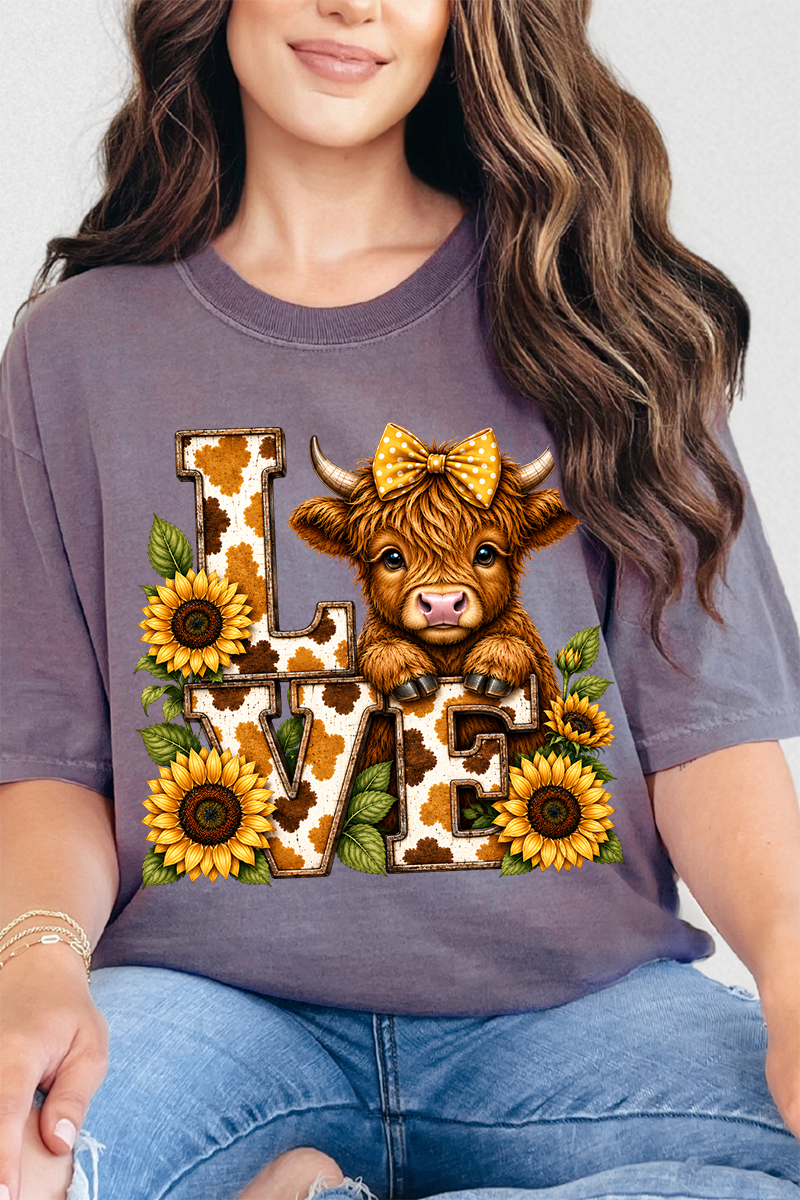 Little Highland Love Comfort Colors Adult Ring-Spun Cotton Tee