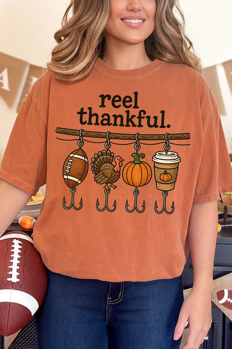 Reel Thankful Comfort Colors Adult Ring-Spun Cotton Tee