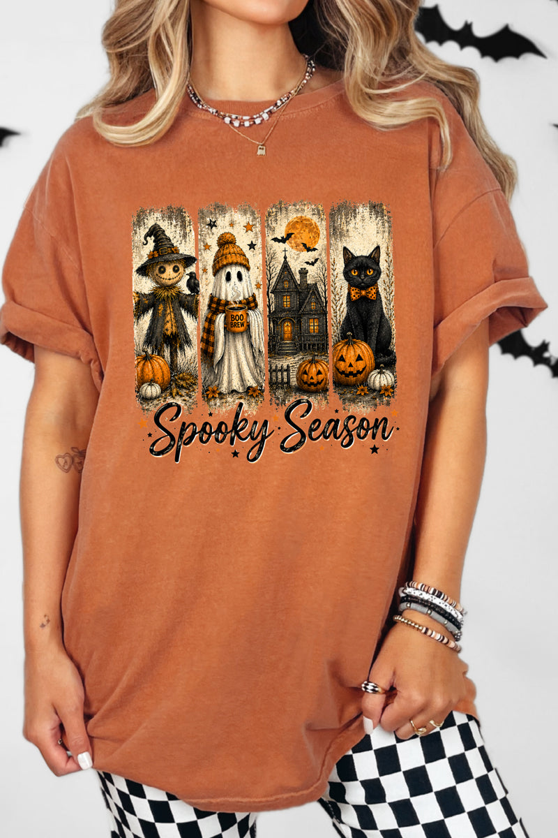 Spooky Season Brushstrokes Comfort Colors Adult Ring-Spun Cotton Tee