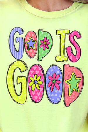 Doodle God Is Good Comfort Colors Adult Ring-Spun Cotton Tee