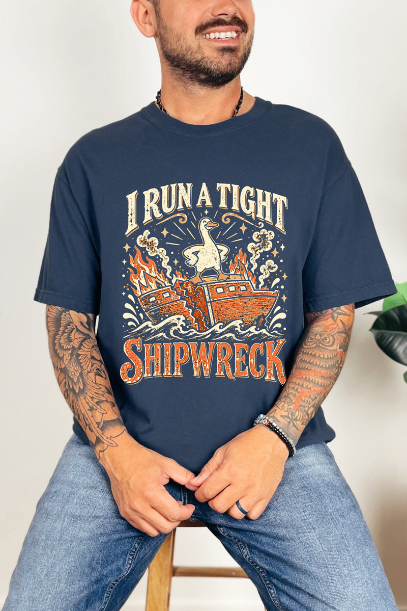 Tight Shipwreck Goose Comfort Colors Adult Ring-Spun Cotton Tee