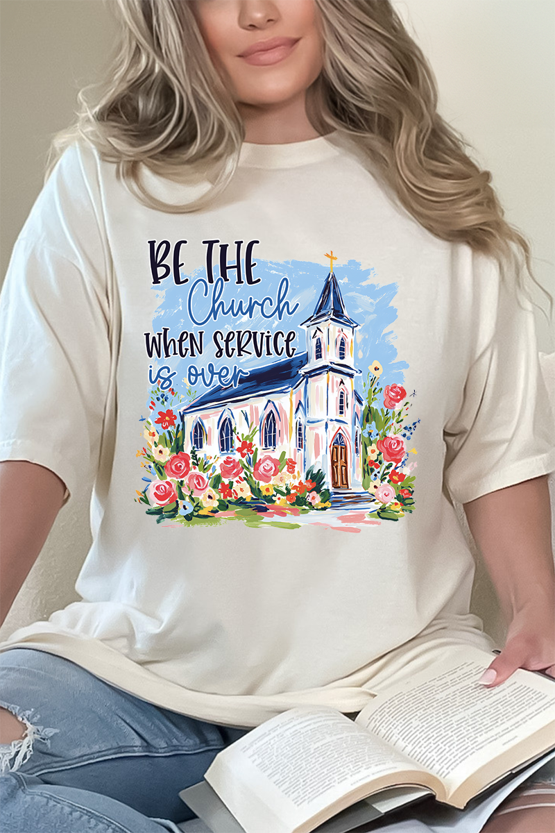 Watercolor Be The Church Comfort Colors Adult Ring-Spun Cotton Tee