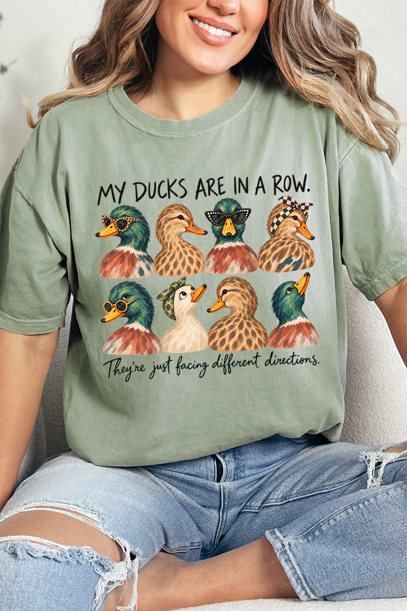 Ducks In A Row-Ish Comfort Colors Adult Ring-Spun Cotton Tee