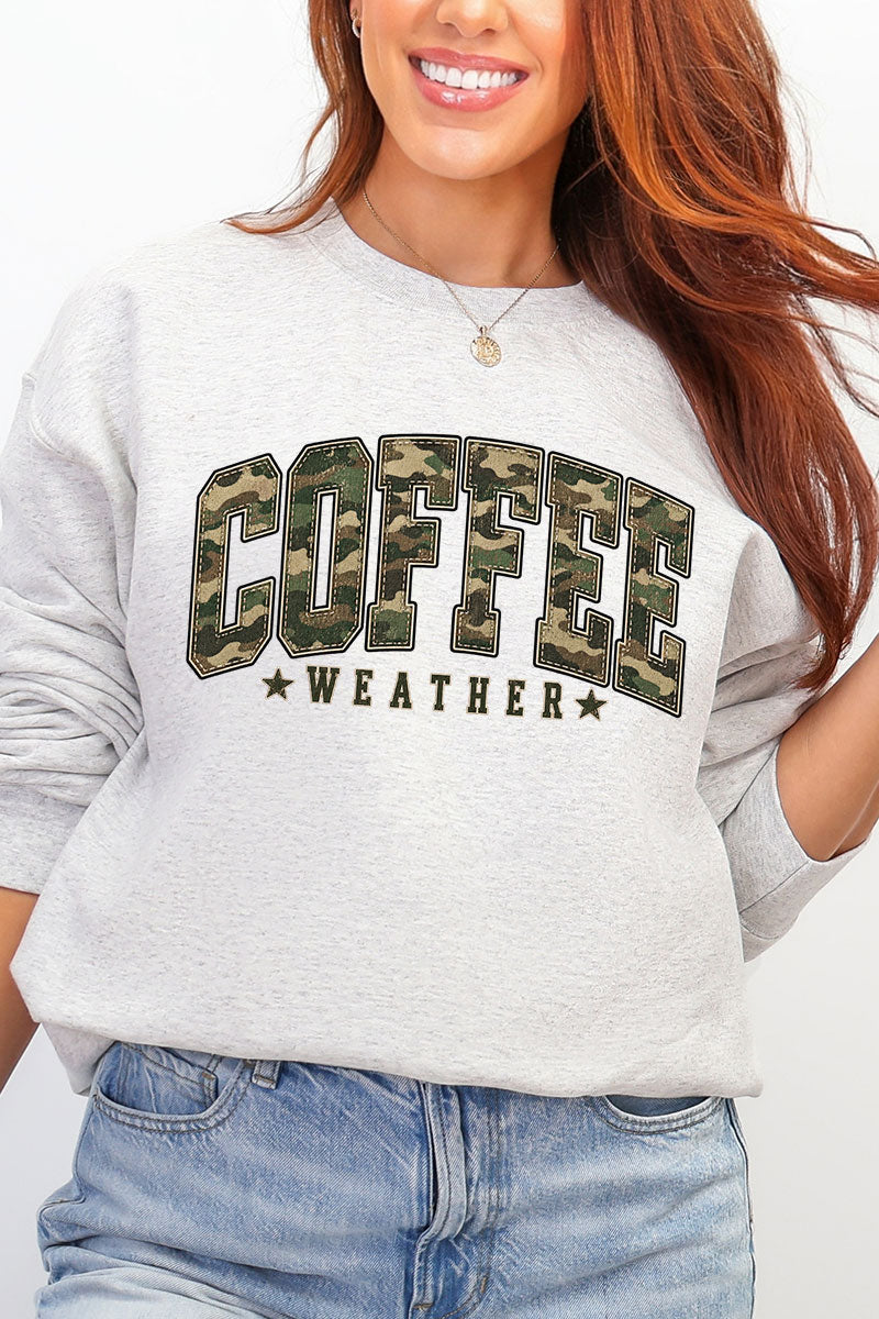 Camo Coffee Weather Heavy Blend Crew Sweatshirt