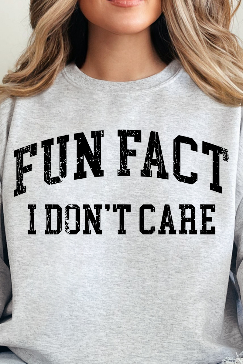 Distressed Fun Fact Heavy Blend Crew Sweatshirt