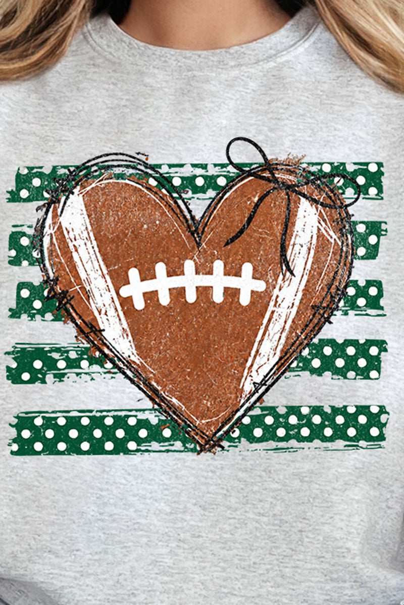 Green Football Sweetheart Heavy Blend Crew Sweatshirt