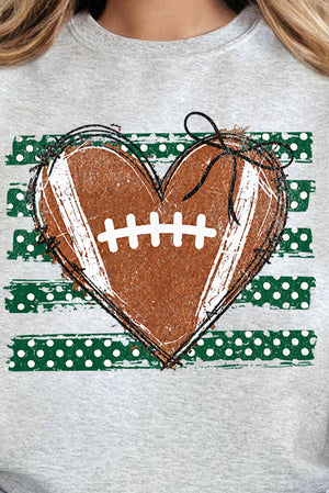 Green Football Sweetheart Heavy Blend Crew Sweatshirt