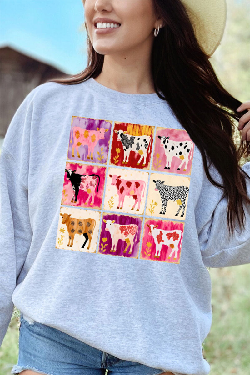 Patchwork Pastures Heavy Blend Crew Sweatshirt