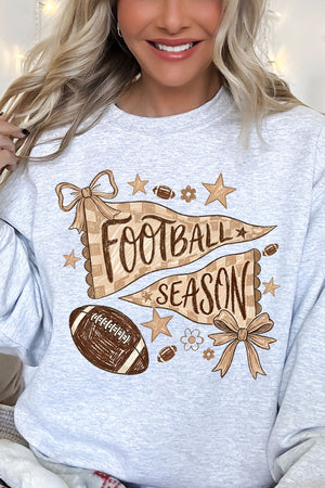 Football Season Doodle Heavy Blend Crew Sweatshirt