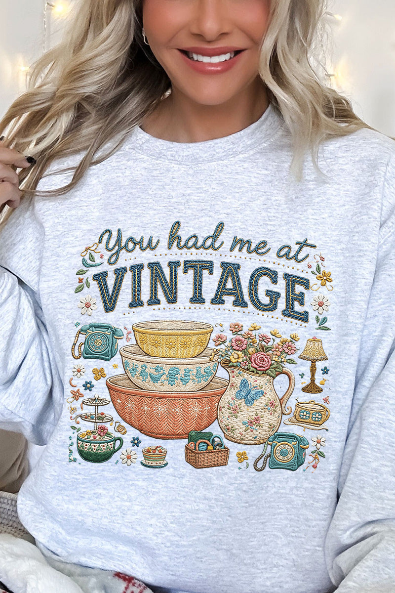 Vintage Threaded Treasures Heavy Blend Crew Sweatshirt