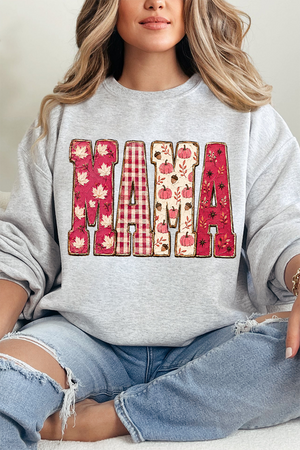 Pink Maplewood Mama Heavy Blend Crew Sweatshirt