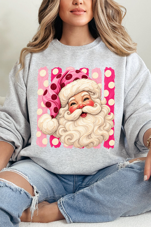 Pink Dot Jolly Santa Heavy Blend Crew Sweatshirt