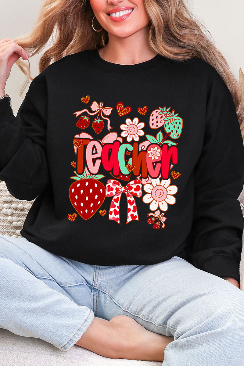 Berry Sweet Teacher Heavy Blend Crew Sweatshirt