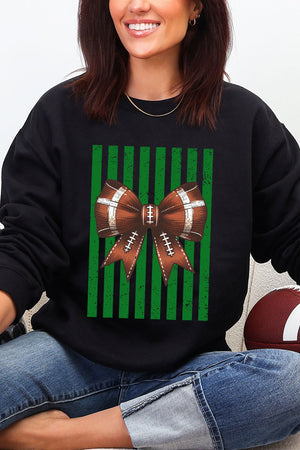 Green Varsity Bow Heavy Blend Crew Sweatshirt