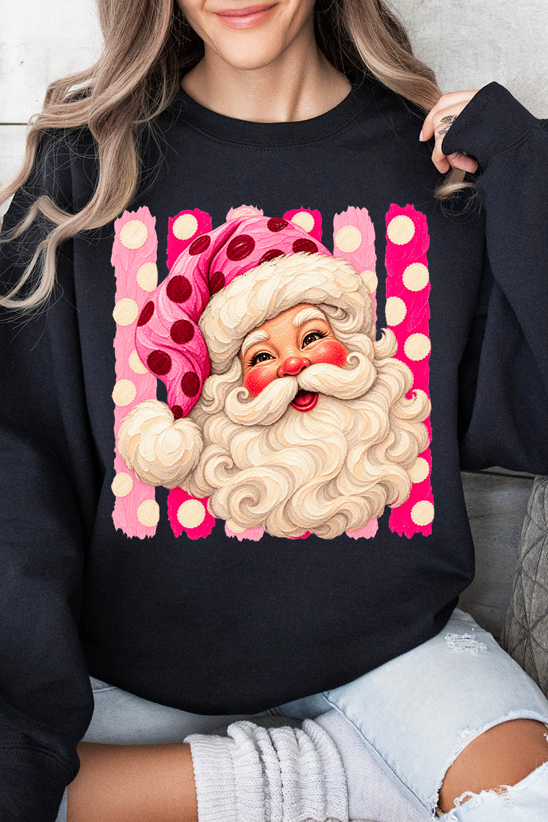 Pink Dot Jolly Santa Heavy Blend Crew Sweatshirt