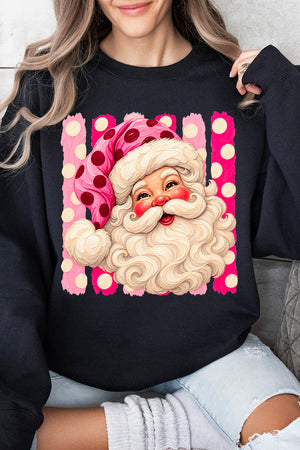 Pink Dot Jolly Santa Heavy Blend Crew Sweatshirt