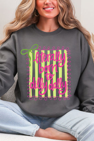 Swirls & Stripes Dilly Dally Heavy Blend Crew Sweatshirt