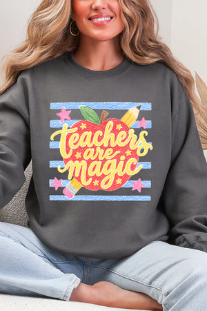 Teachers Are Magic Sketch Heavy Blend Crew Sweatshirt