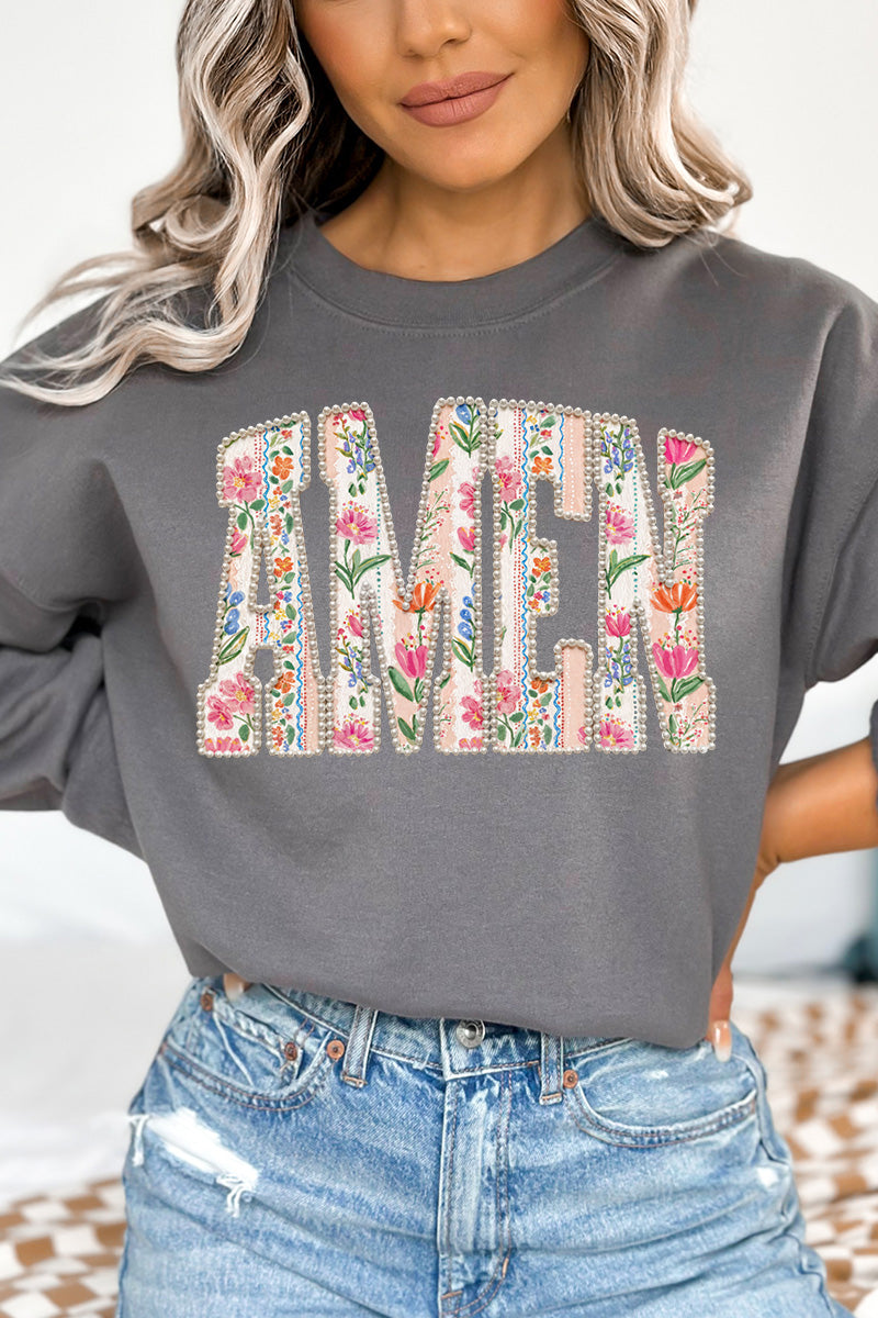 Pearls & Petals Amen Heavy Blend Crew Sweatshirt