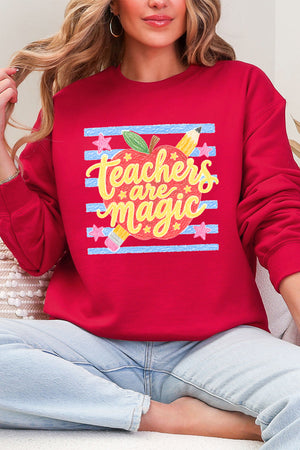 Teachers Are Magic Sketch Heavy Blend Crew Sweatshirt