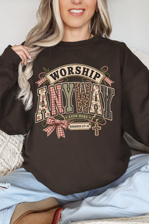 Worship Anyway Heavy Blend Crew Sweatshirt