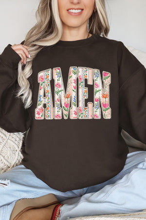 Pearls & Petals Amen Heavy Blend Crew Sweatshirt