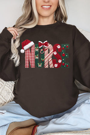 North Pole Nurse Heavy Blend Crew Sweatshirt