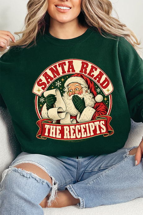 Santa Read The Receipts Heavy Blend Crew Sweatshirt
