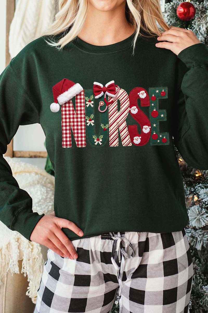 North Pole Nurse Heavy Blend Crew Sweatshirt