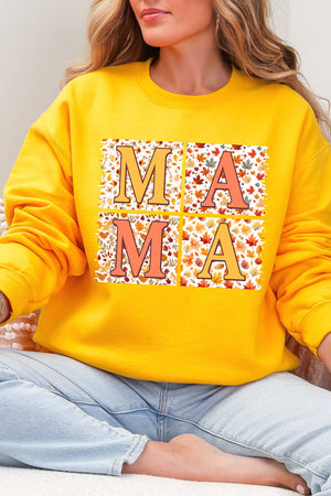 Falling Leaves Mama Heavy Blend Crew Sweatshirt