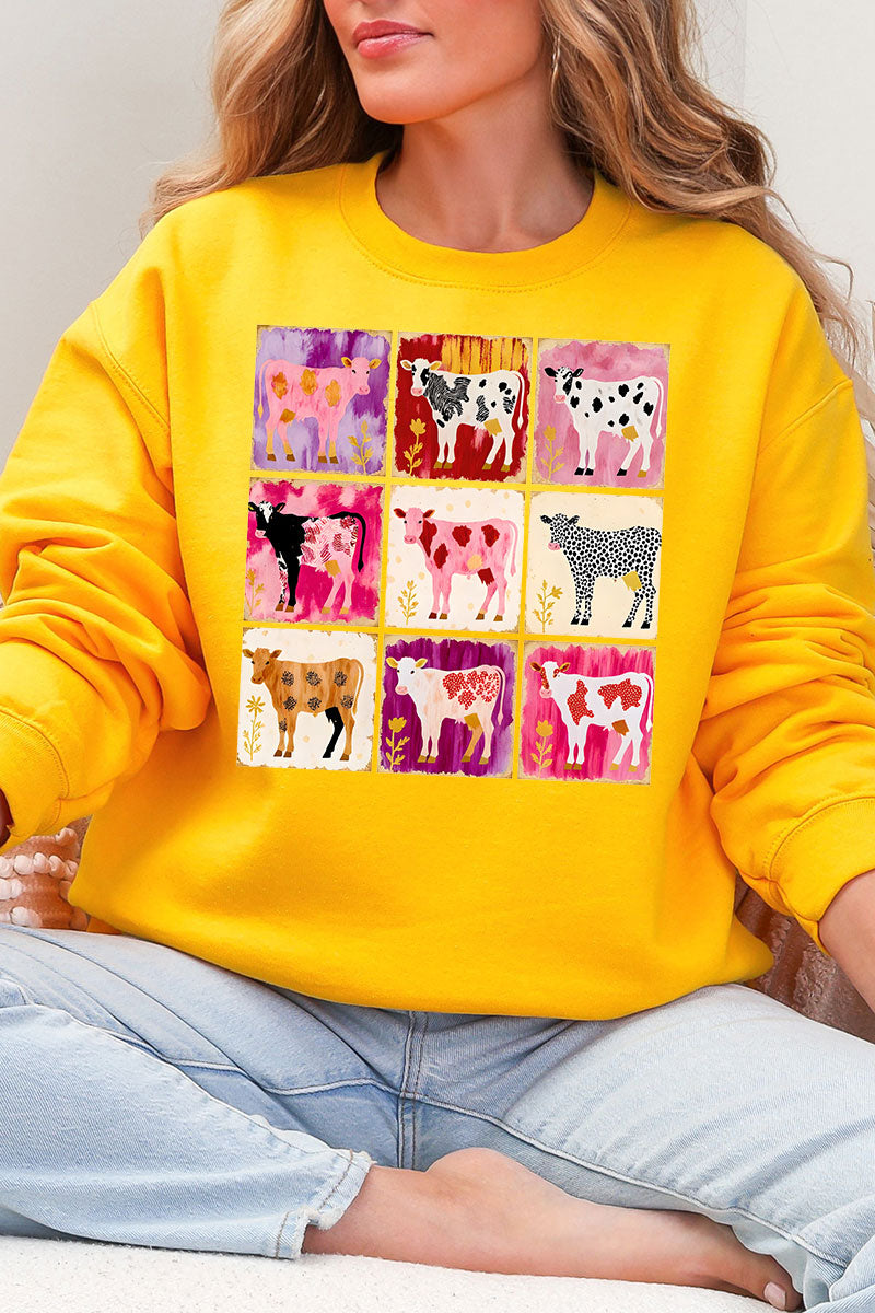 Patchwork Pastures Heavy Blend Crew Sweatshirt