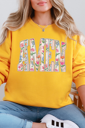 Pearls & Petals Amen Heavy Blend Crew Sweatshirt