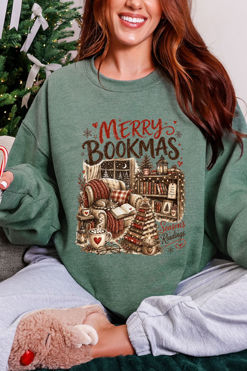 Merry Bookmas Heavy Blend Crew Sweatshirt