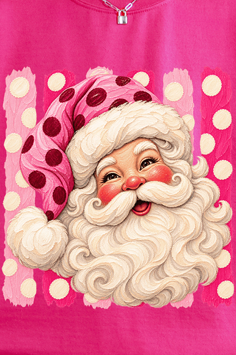 Pink Dot Jolly Santa Heavy Blend Crew Sweatshirt