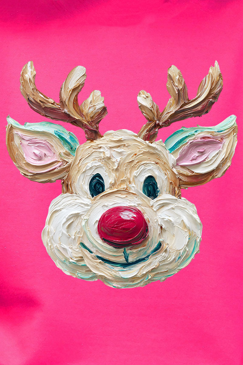 The Colorful Painted Reindeer Heavy Blend Crew Sweatshirt