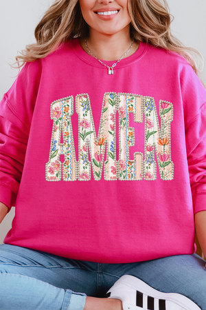 Pearls & Petals Amen Heavy Blend Crew Sweatshirt