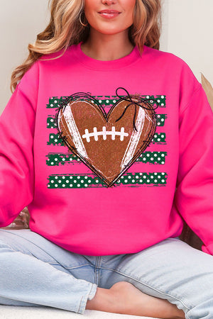 Green Football Sweetheart Heavy Blend Crew Sweatshirt