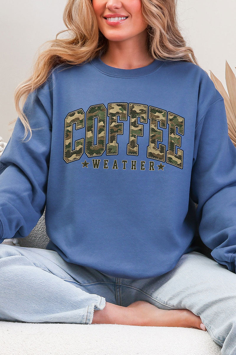 Camo Coffee Weather Heavy Blend Crew Sweatshirt