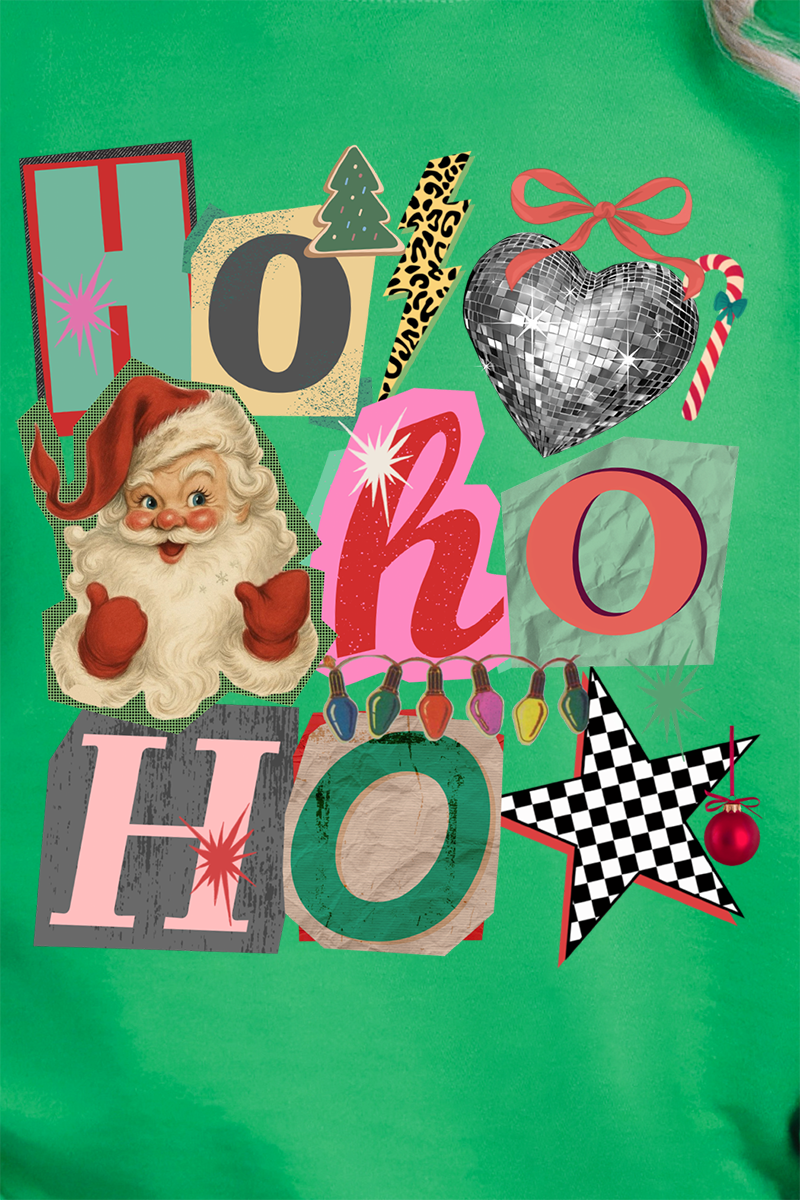 Ho Ho Retro Christmas Ready To Press DTF Transfer